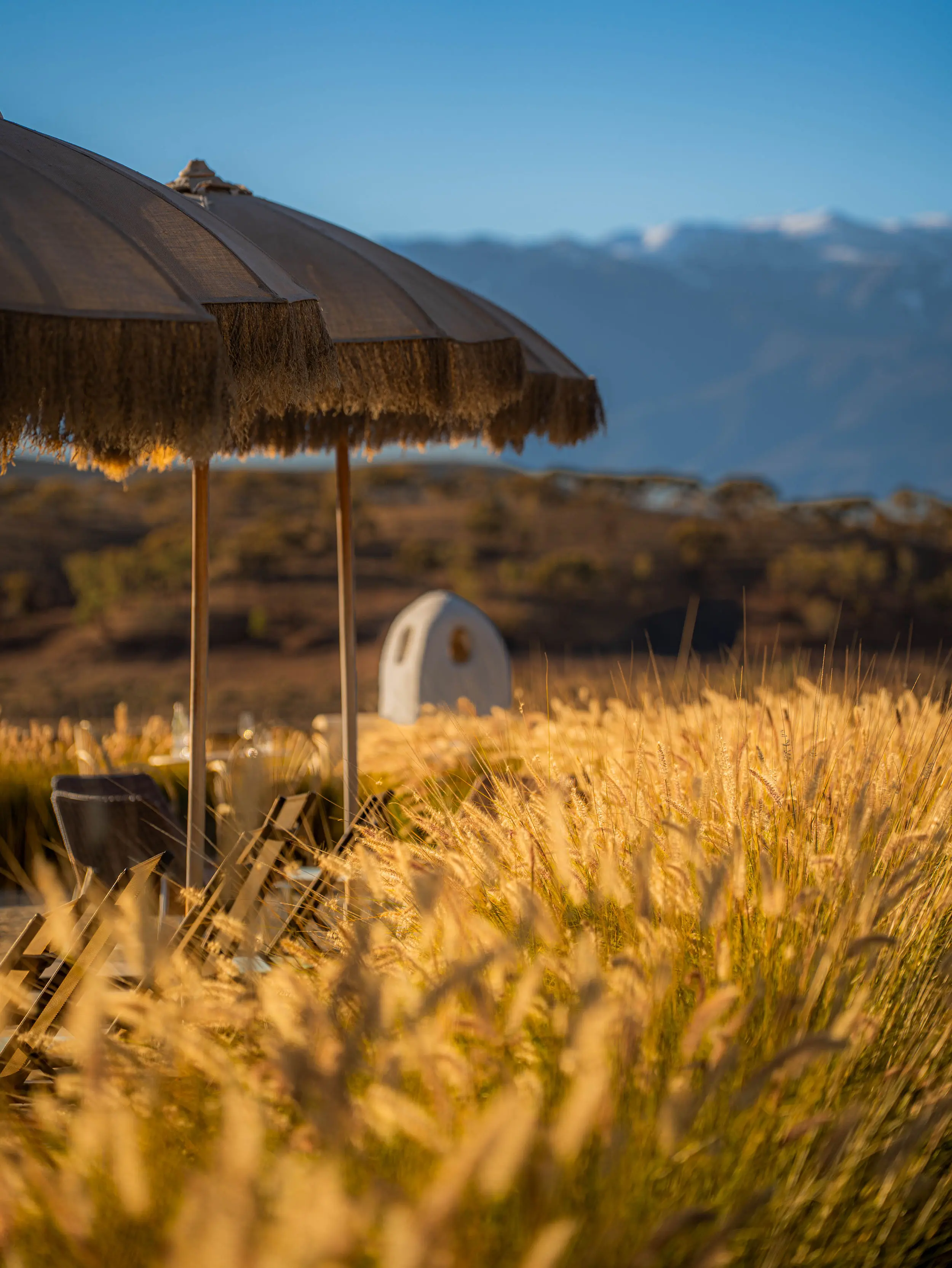 Vue panoramique de la nature dans le désert d’Agafay près de Marrakech