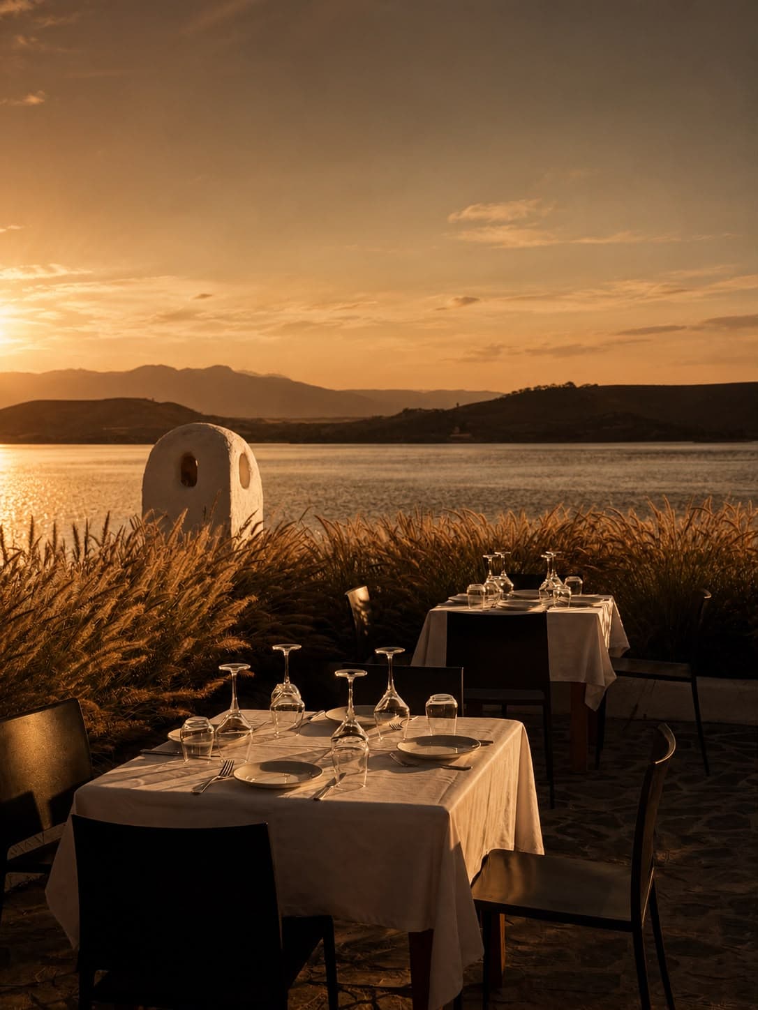 Terrasse de restaurant gastronomique offrant une expérience culinaire raffinée à Pure House on the Lake