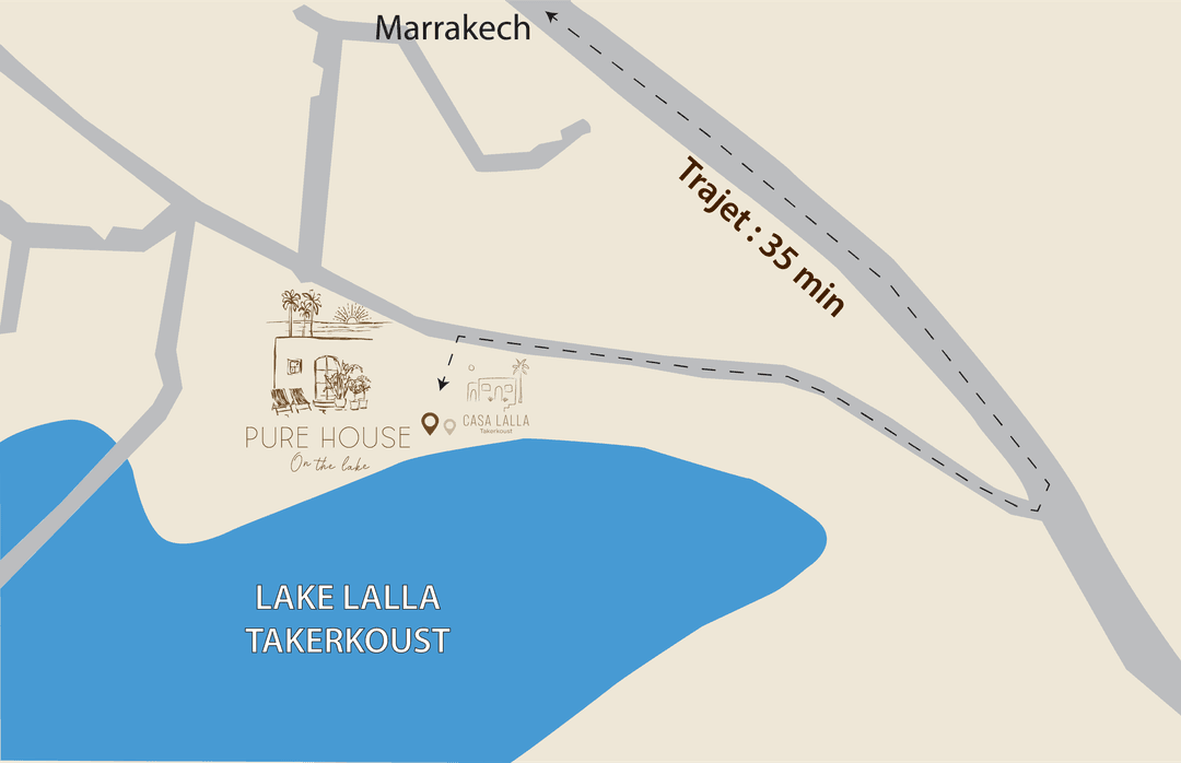 pure house on the lake, takerkoust, agafay vibes