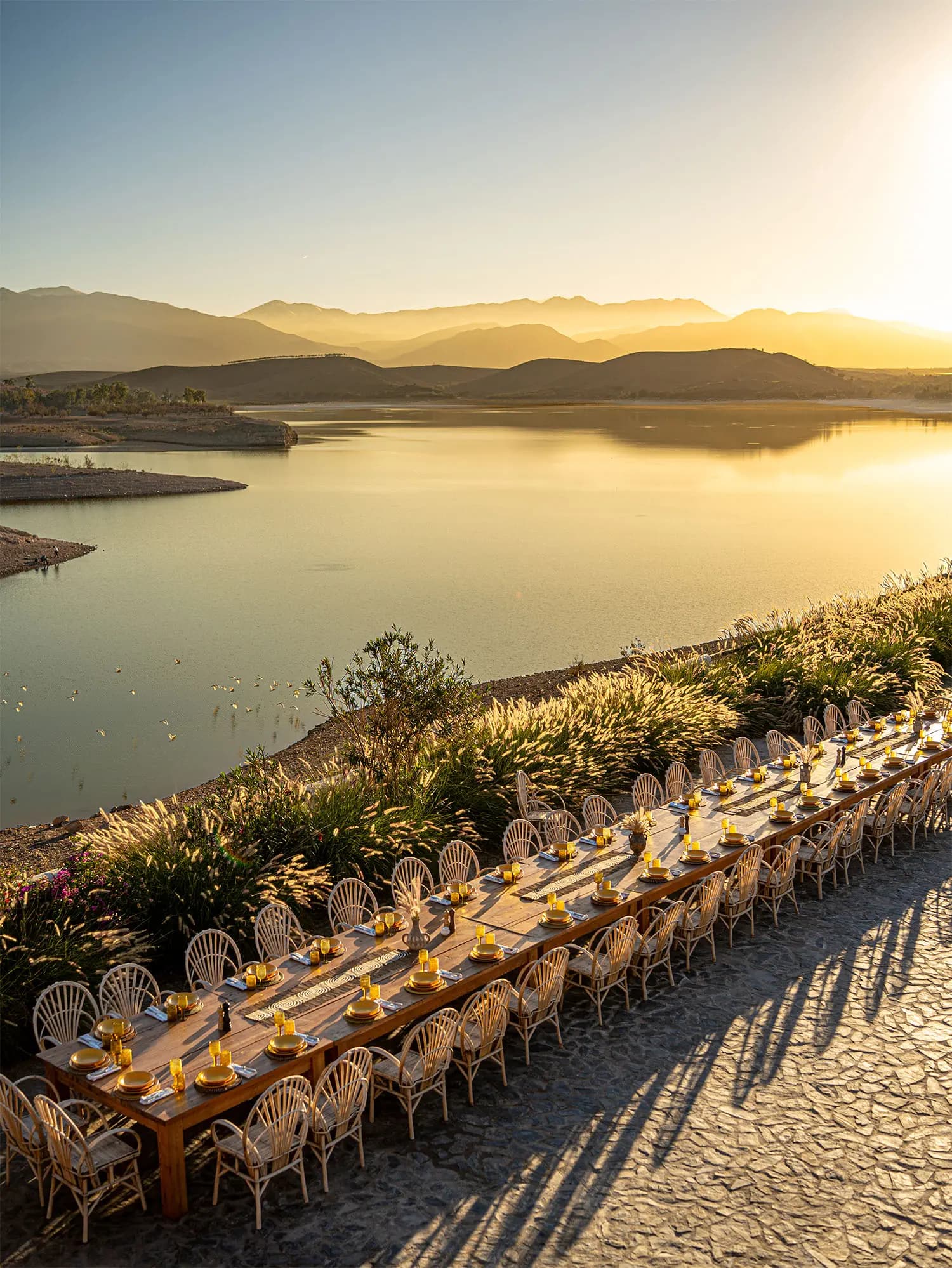 Boda de destino de lujo en Pure House On The Lake cerca de Agafay y Marrakech